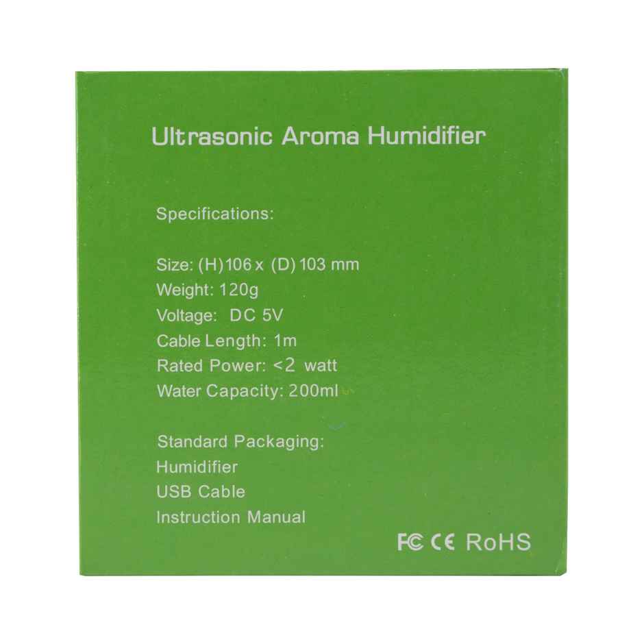 DesiDiya 12Watt Round Magic Wooden Cool Mist Humidifier - Essential Oil Diffuser with LED Night Light for Car, Office, Home | One Click Controls - Beige