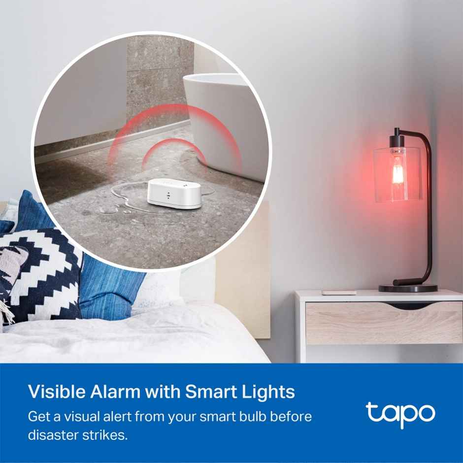 TP-Link Tapo T300 Smart Water 24/7 Drip & Leak Alert Sensor, 90dB Alarm,IP67 Waterproof, Hub Required