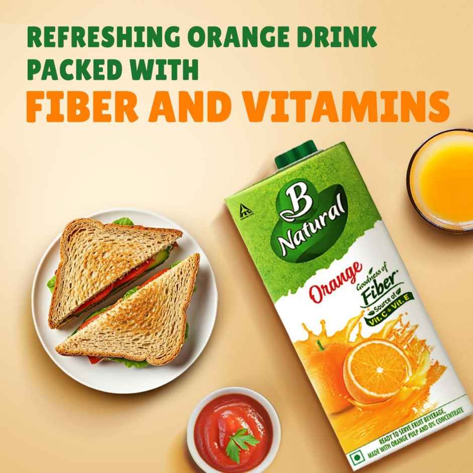 B Natural Orange Juice | Pulp | No Concentrate