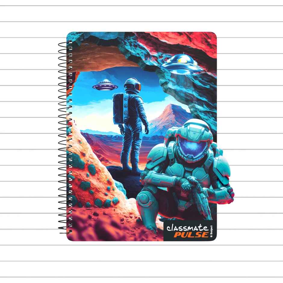 Classmate Single Line Pulse 3D Spiral Notebook (302 Pages, 21 x 30 cm, Assorted Designs)