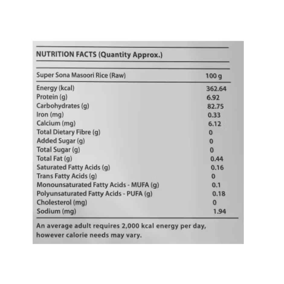 Popular Essentials Super Sona Masuri Raw Rice