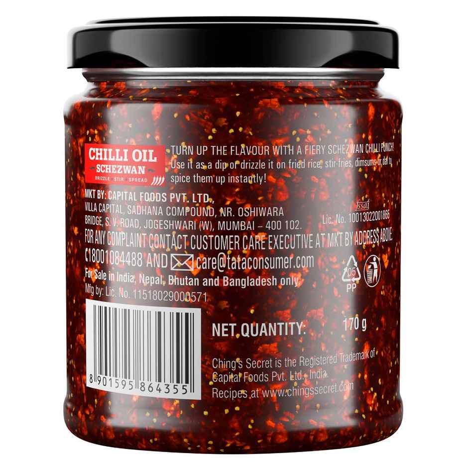 Ching's Chilli Oil Schezwan | Garlic Schezwan Chilli Oil with Real Sichuan Pepper