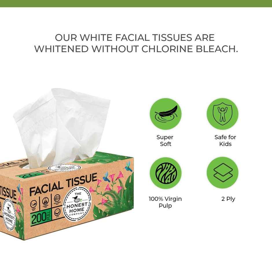 The Honest Home Company Facial Tissue Box | 200 Pulls