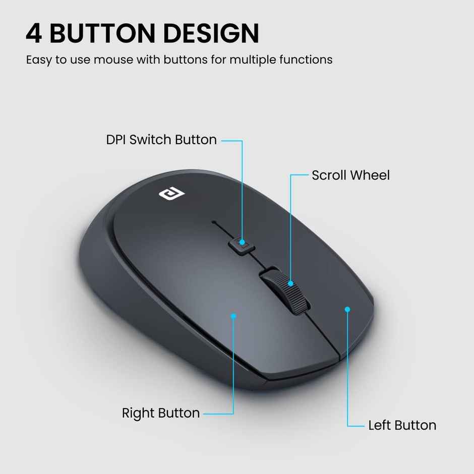 Portronics Toad 23 Wireless Optical Mouse | Black