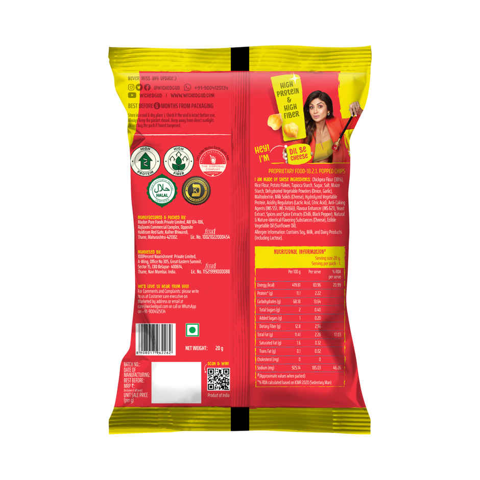 Wickedgud Chickpea Popped Chips - Dil Se Cheese Combo