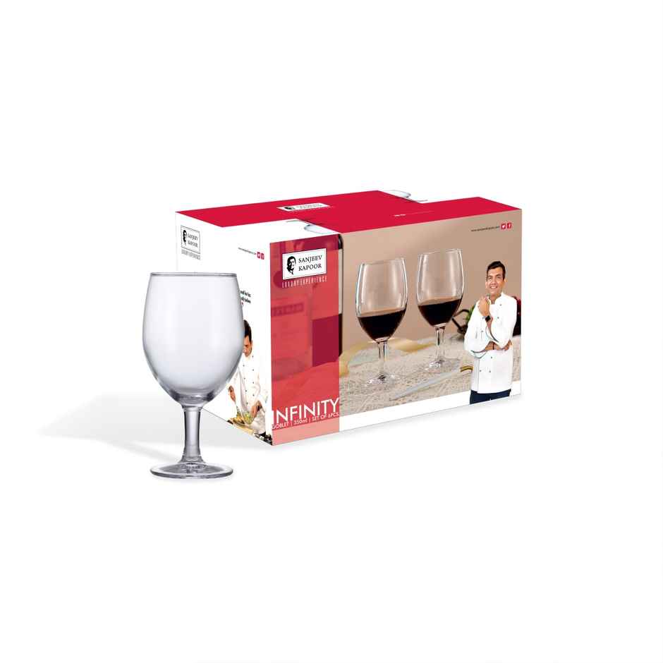 Infinity Wine Goblet | 350 ml | Set of 6 Piece | Sanjeev Kapoor
