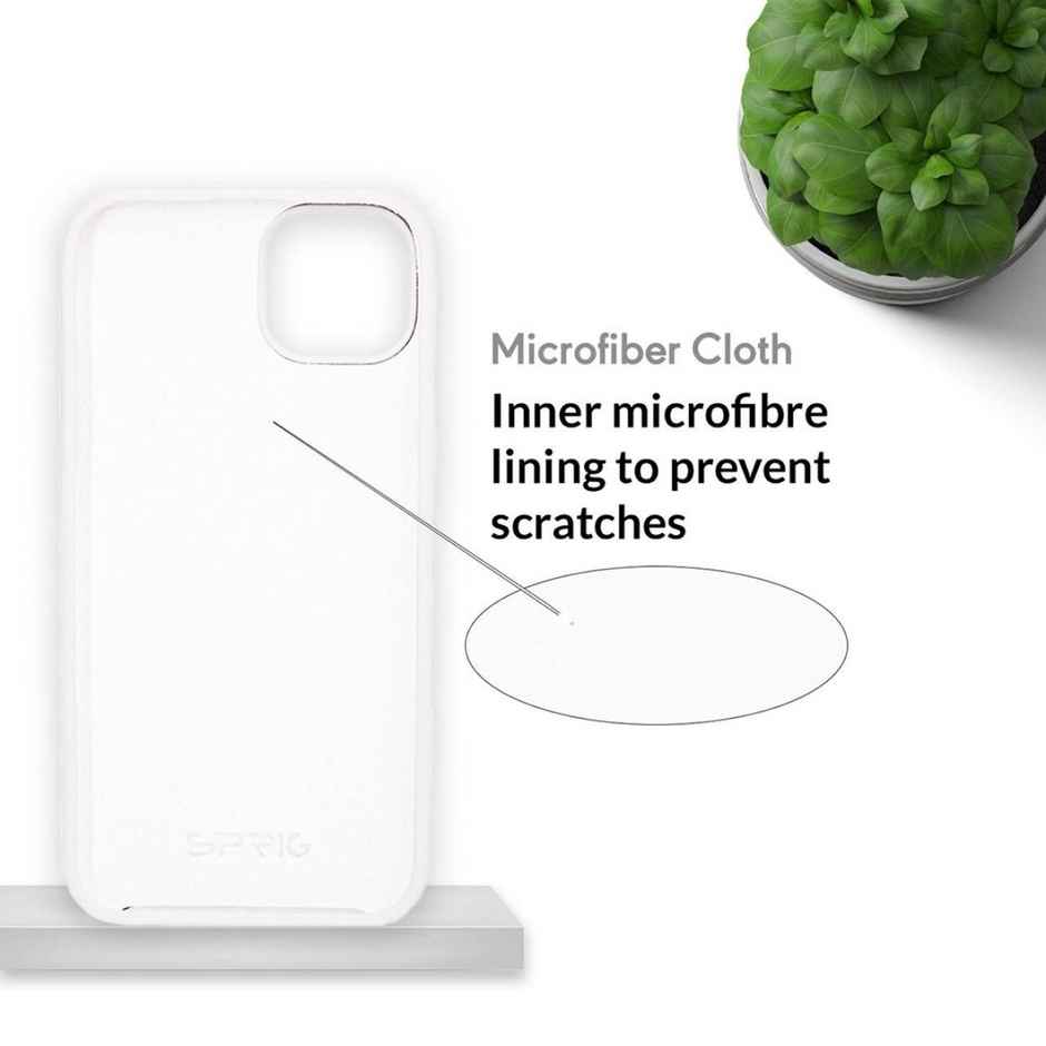 Sprig Liquid Silicone Back Cover for Apple Iphone 14 Plus - White | MagSafe Compatible