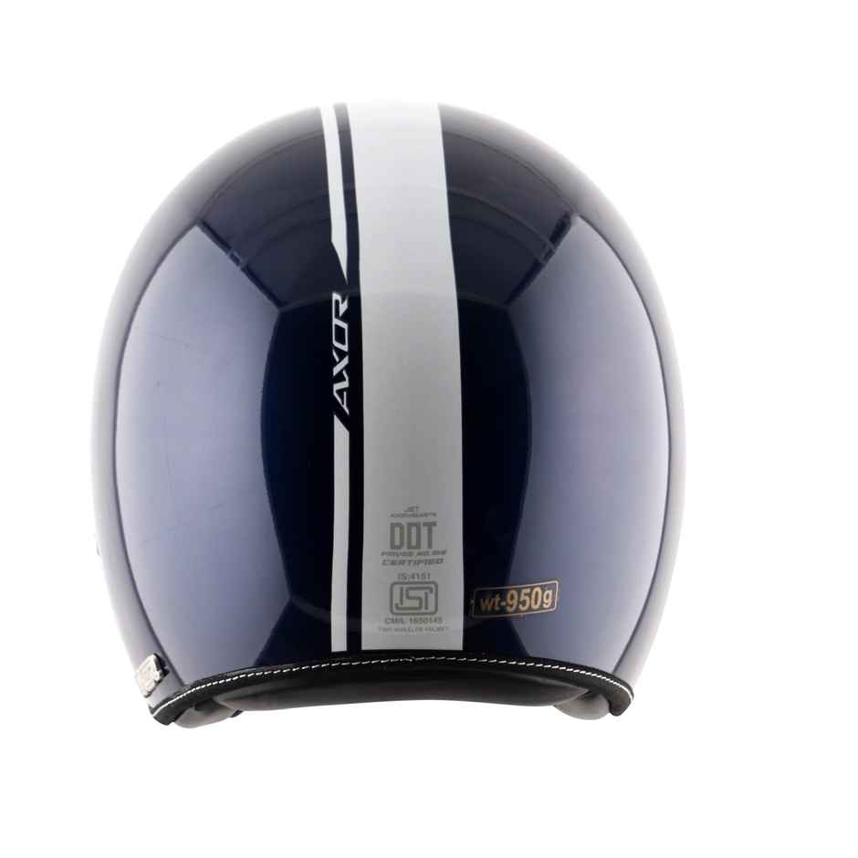 Axor Retro Jet Euro Globe Isi Ece And Dot Certified Open Face Helmet - Royal Blue Helmet - XL