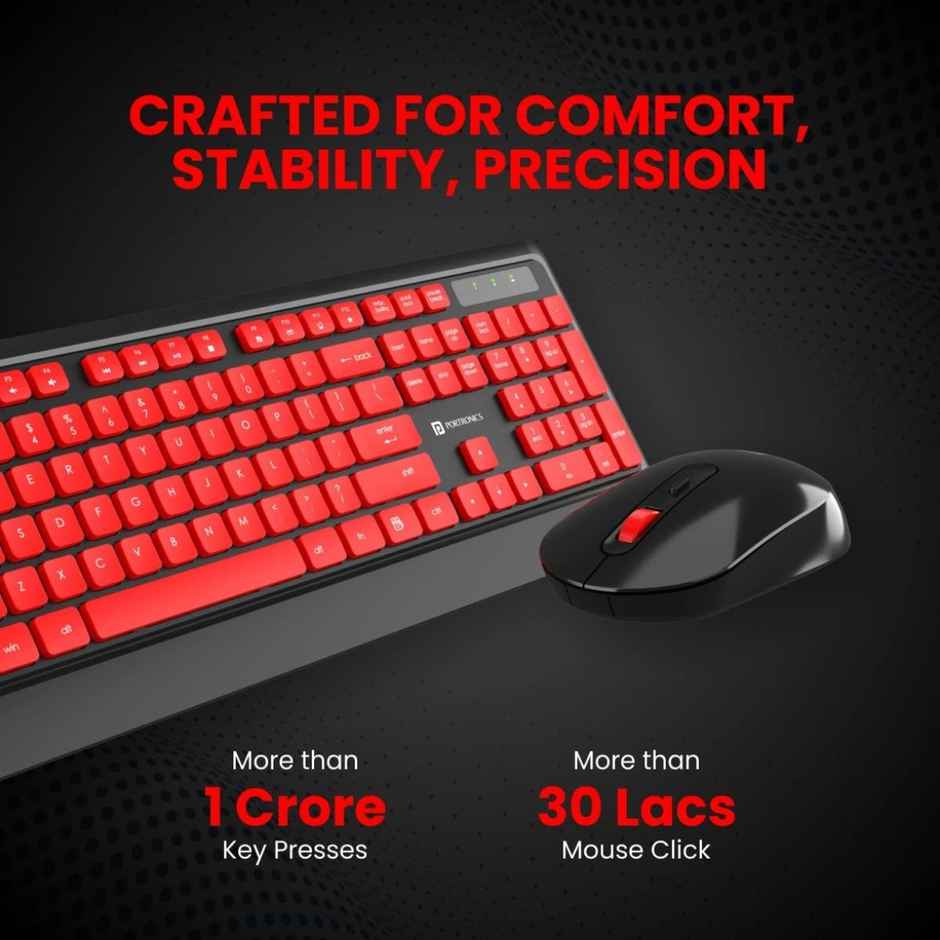 Portronics Key5 Wireless Keyboard Combo - 2.4 GHz | Silent Keystrokes