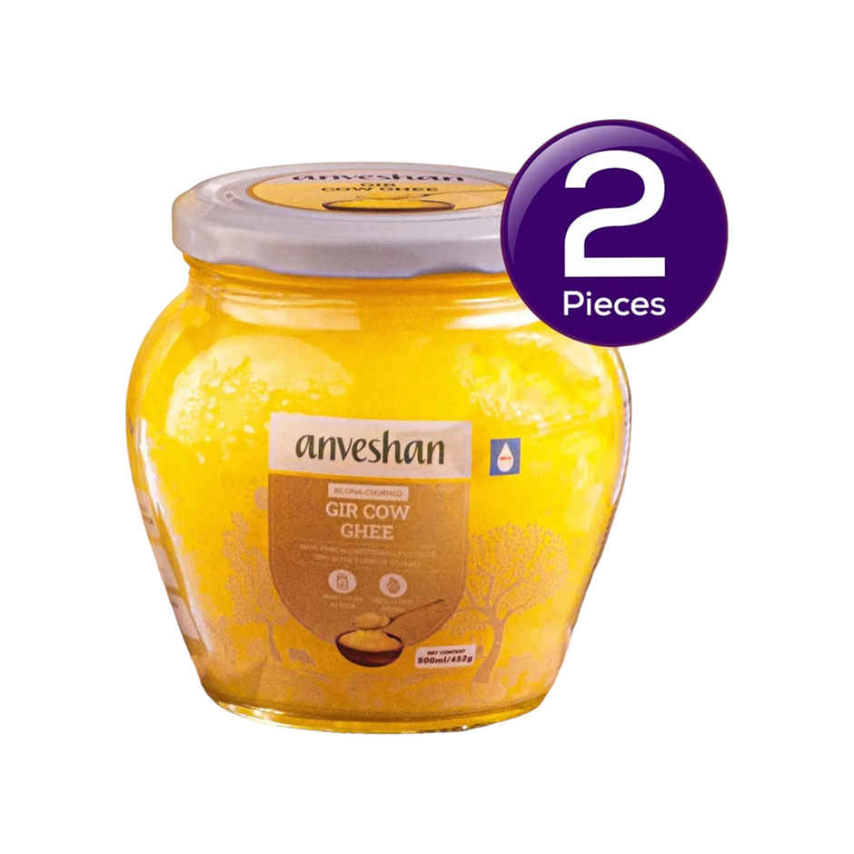 Anveshan A2 Gir Cow Ghee Traditional Bilona Method Cultured Curd Based Immunity Booster Combo