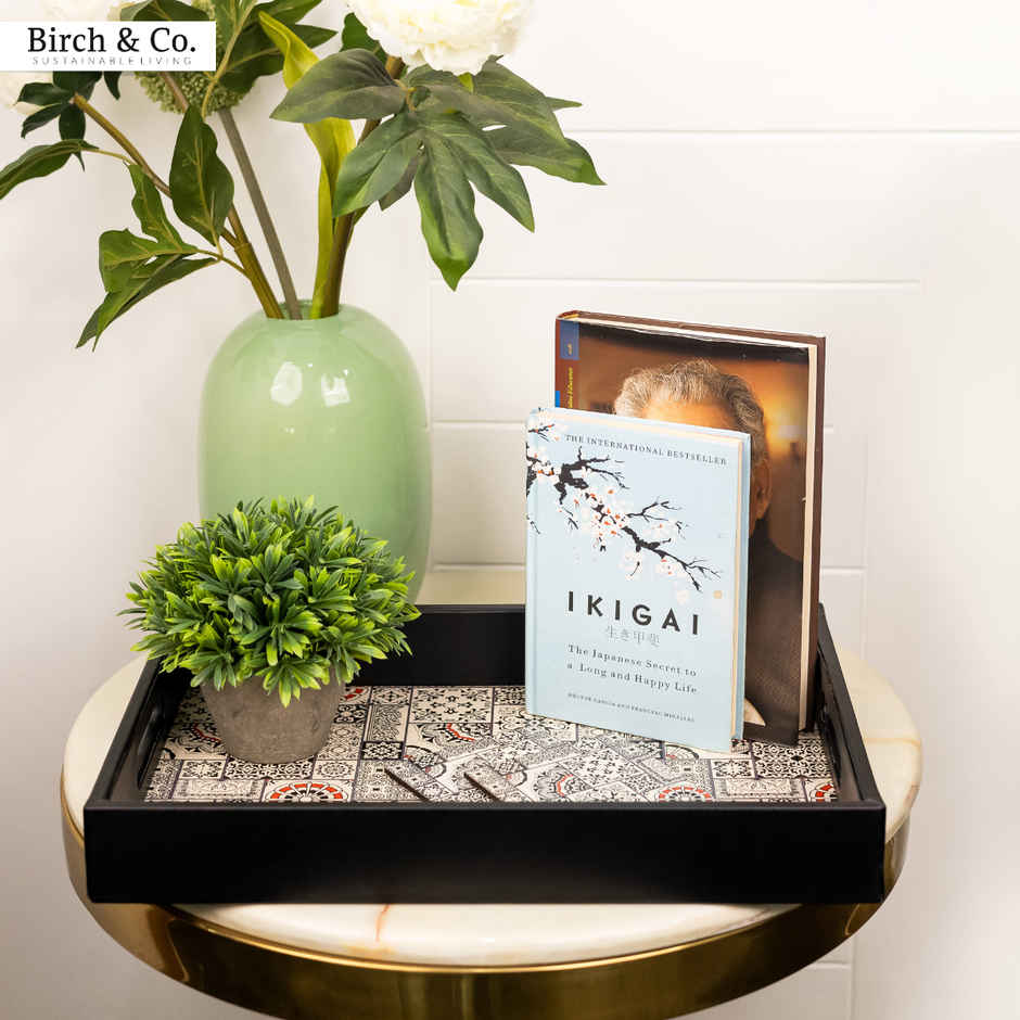 Birch & Co. Serving Tray - Indus With Four Free Matching Coasters