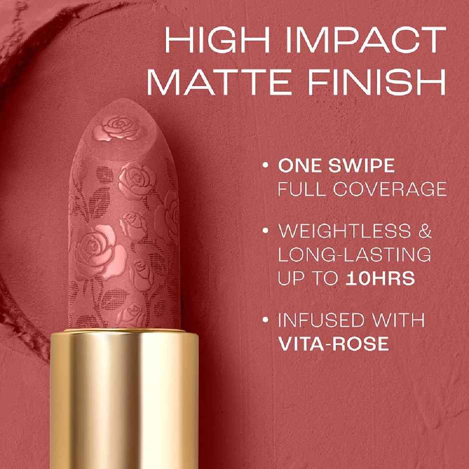 Lakme Rouge Bloom Powder Matte Bullet Nude Nectar 201