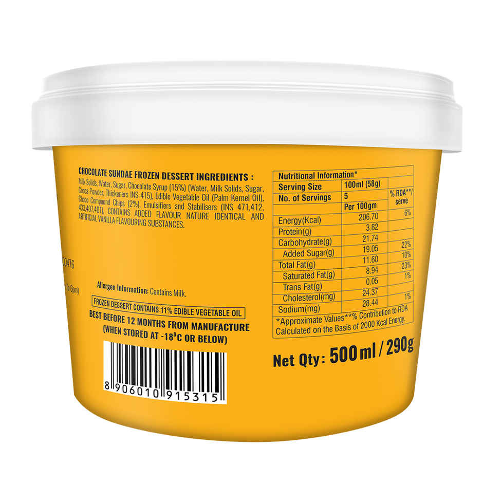 Dairy Day Sundae Chocolatey Ice Cream Tub