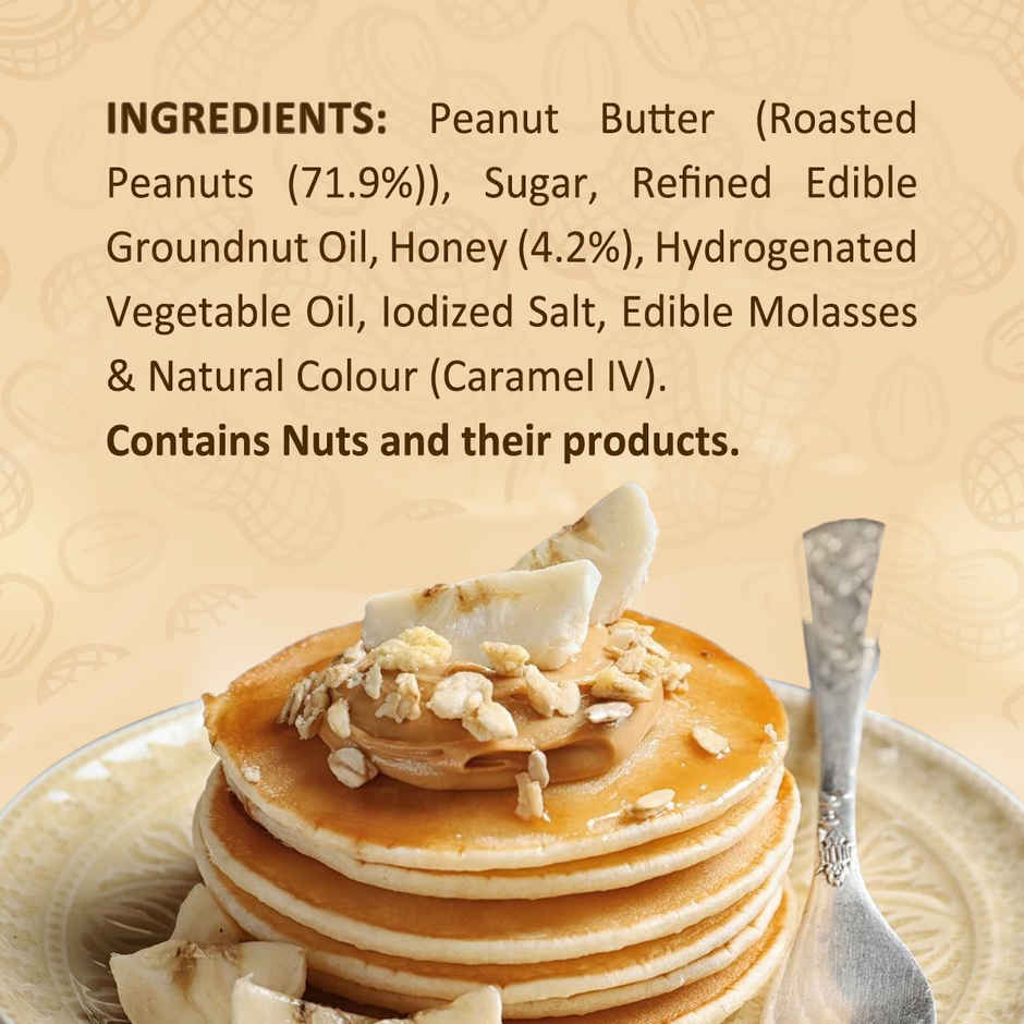 Sundrop Peanut Butter with Honey | Crunchy | 23% Protein |Premium Roasted Peanuts|No Preservatives