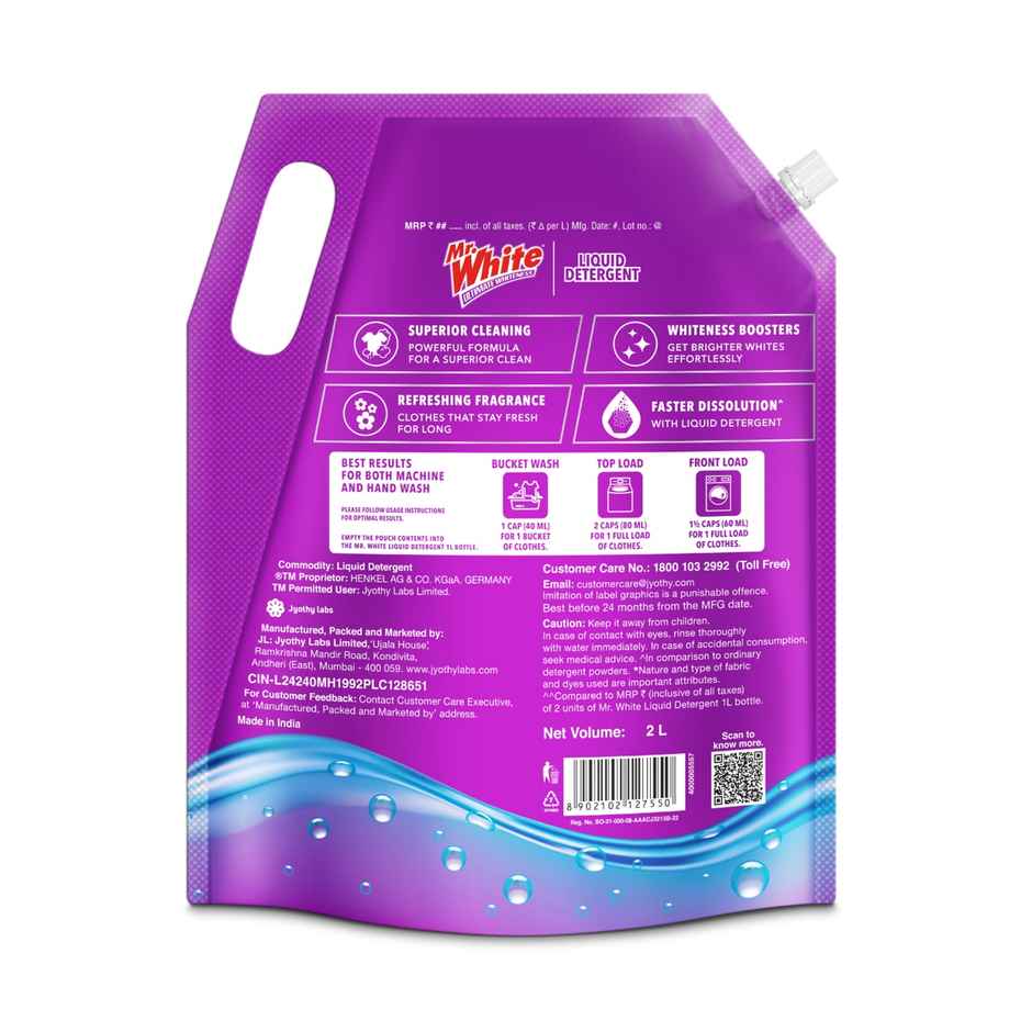 Mr. White Front & Top Load Detergent Liquid