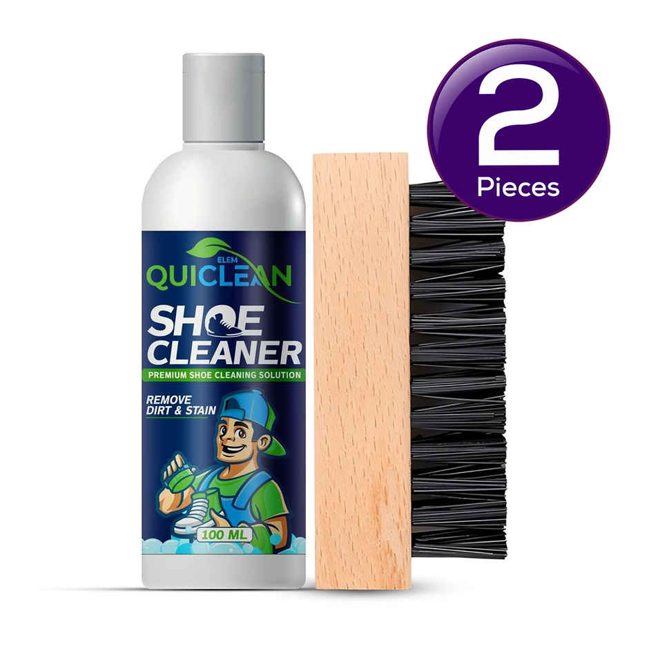 Quiclean Shoe Cleaner Kit With Brush | Best For WHite Shoes, Nubuck, Canvas, Sports Sneakers Combo