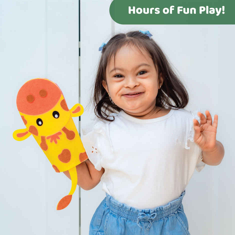 Jackinthebox Safari Hand Puppet Animals - Art & Craft Kit