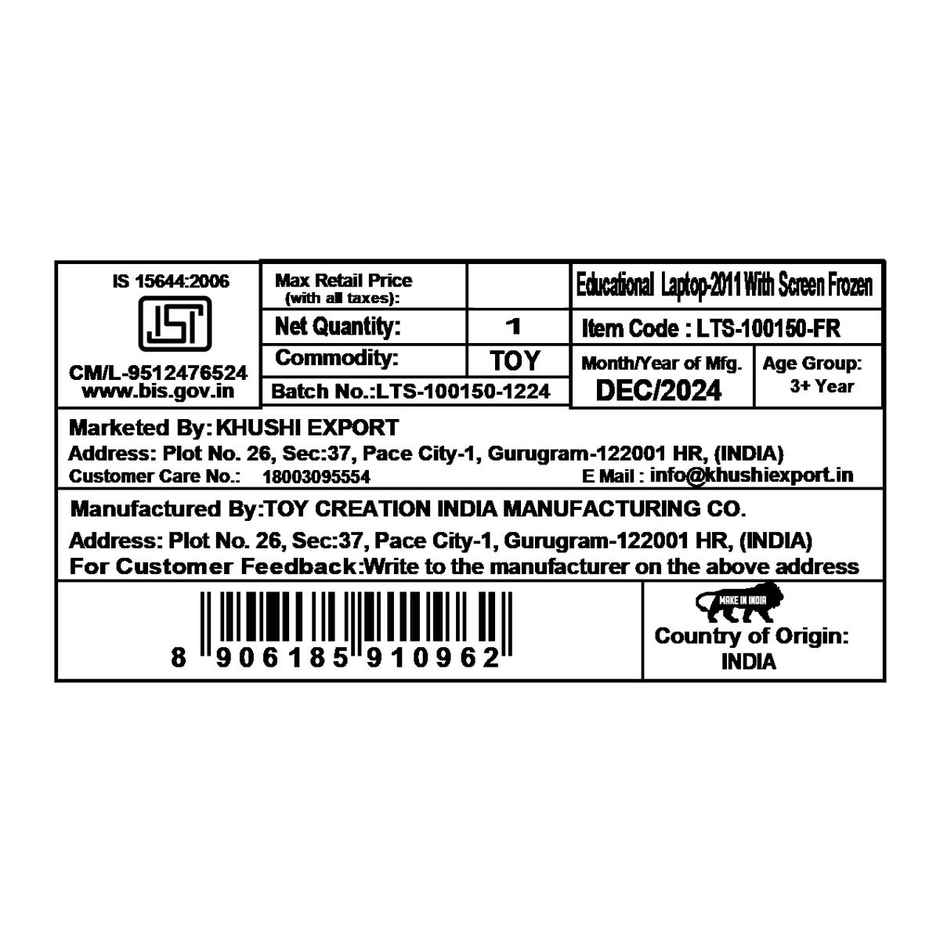 Kriiddaank Educational Laptop Frozen