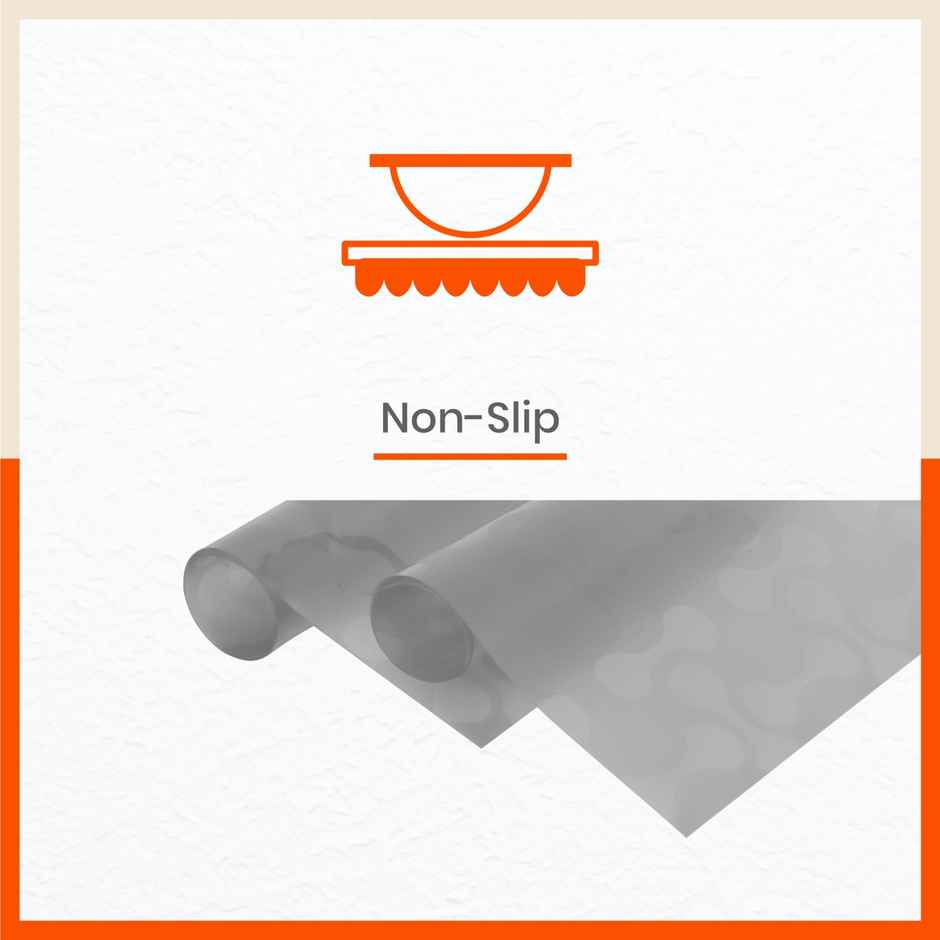 Bathla Fridge Mat | 45cm x 30 cm | Reusable, Washable, Temperature Resistant | Grey Transluscent