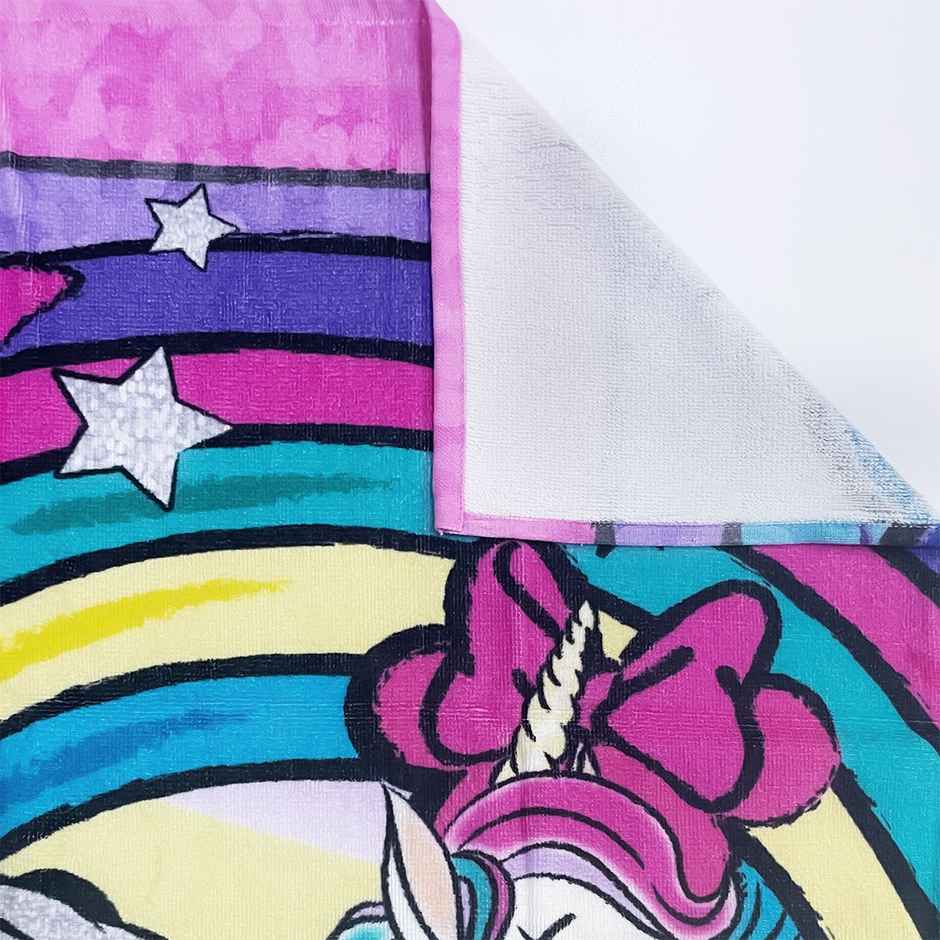 Sassoon Disney Minnie and Unicorn Cotton Bath Towel For Kids | Pink | 60 x 120 cm