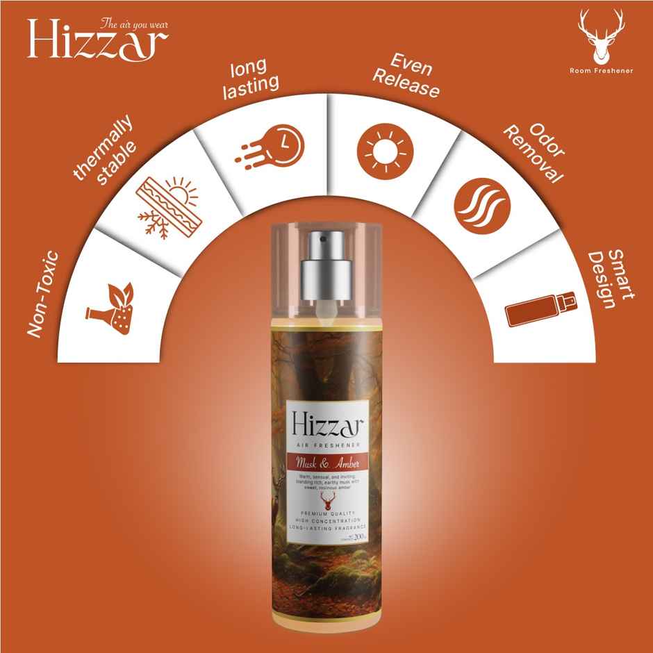 Hizzar Room Sprays | Musk & Amber