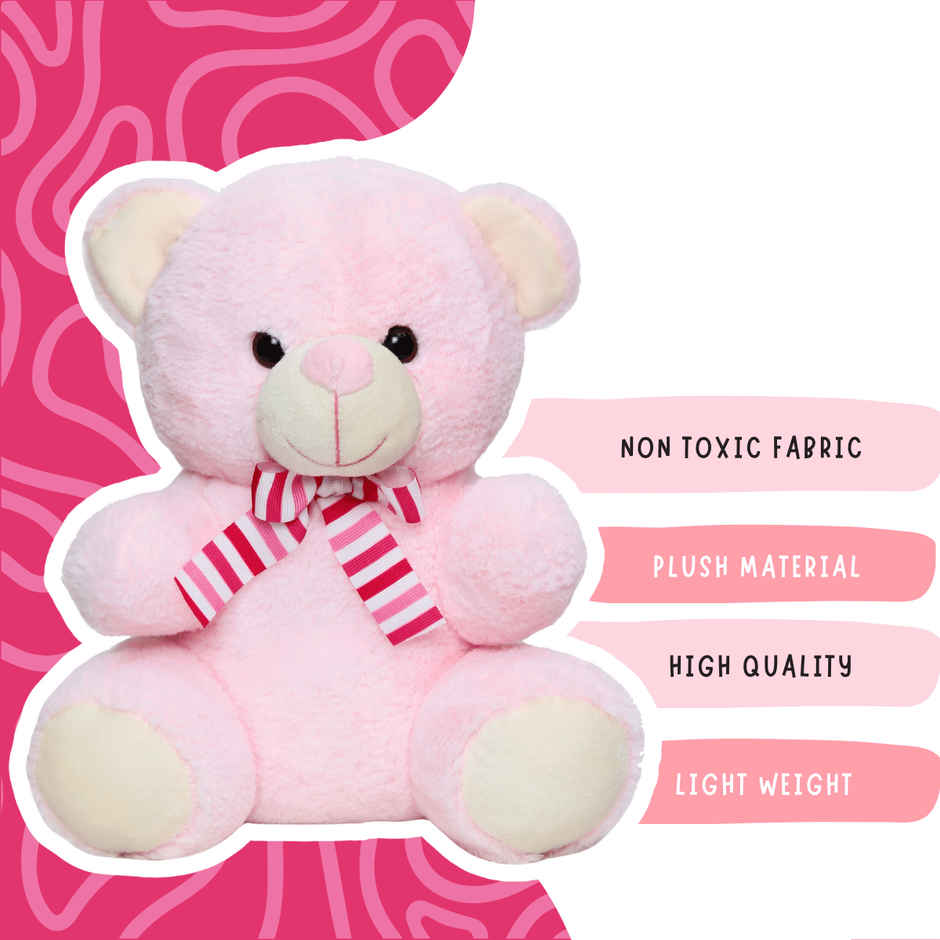 ToyTales Teddy Bear 30cm soft toy | Perfect birthday Gift | Plushie |Pink 30 cm