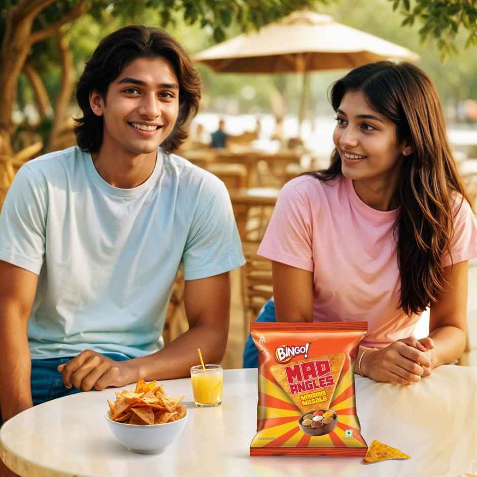 Bingo! Mad Angles Masala Madness Crisps | Crunchy & Enjoyable