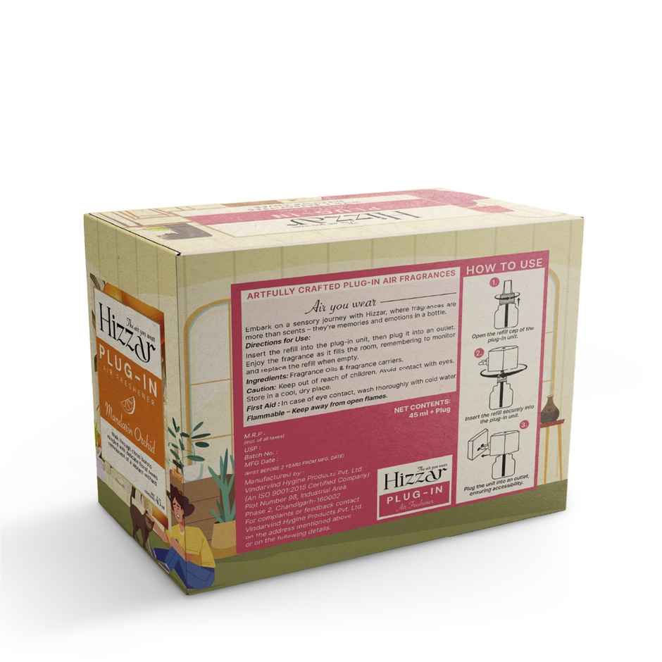 Hizzar Plug-In Diffuser Kit | Plug + 1 Refill -Mandarin Orchard