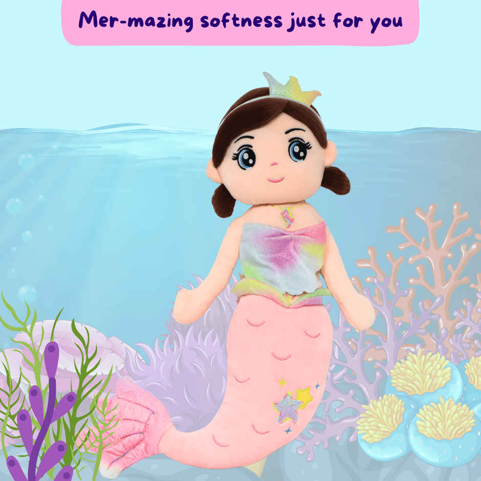 Toytales Cute Mermaid Soft Toy | Doll Plushie For Girls Kids 80 cm | Toy For Girls