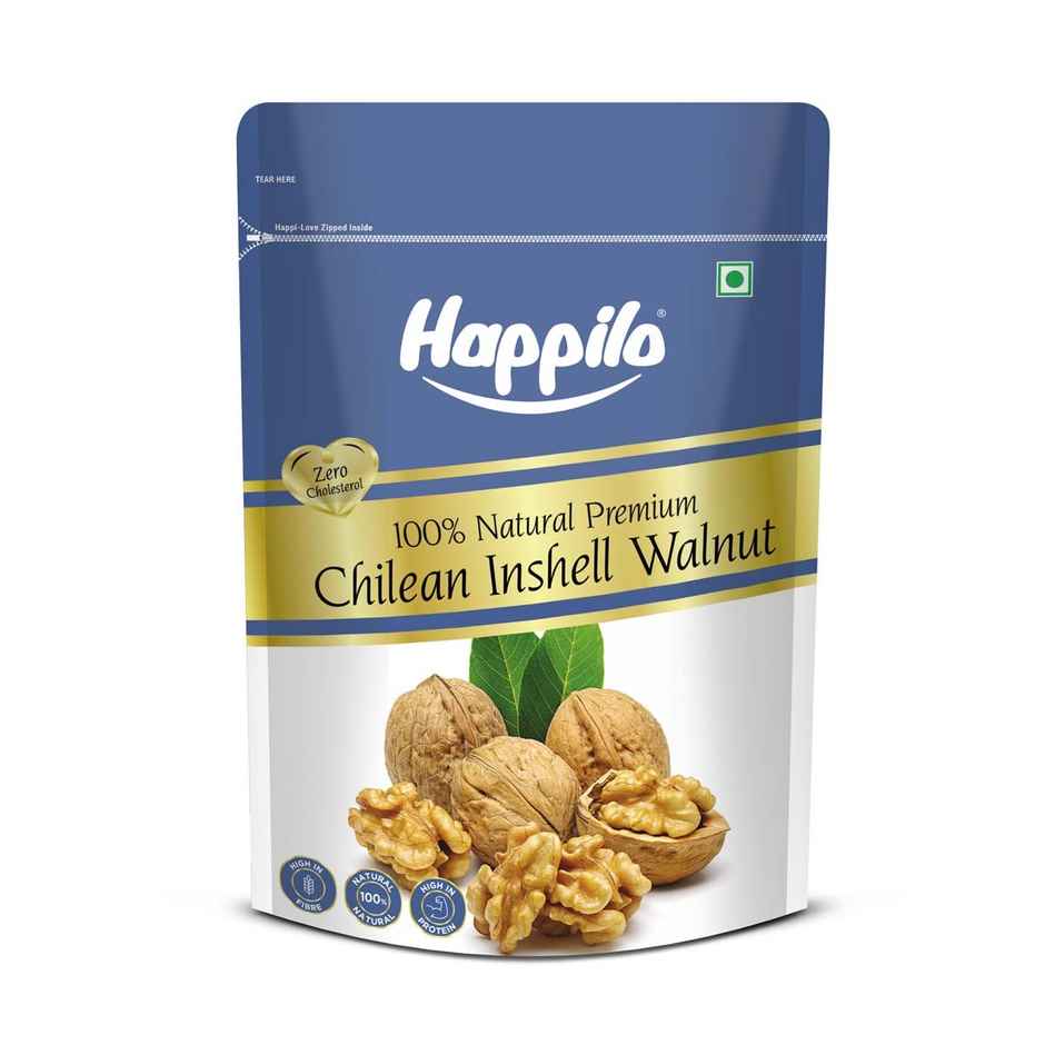 Happilo Premium Truly Natural Chilean Inshell Walnut Kernels Value Pack