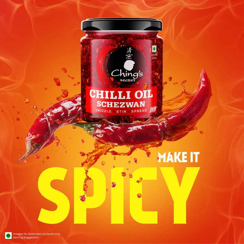 Ching's Chilli Oil Schezwan | Garlic Schezwan Chilli Oil with Real Sichuan Pepper