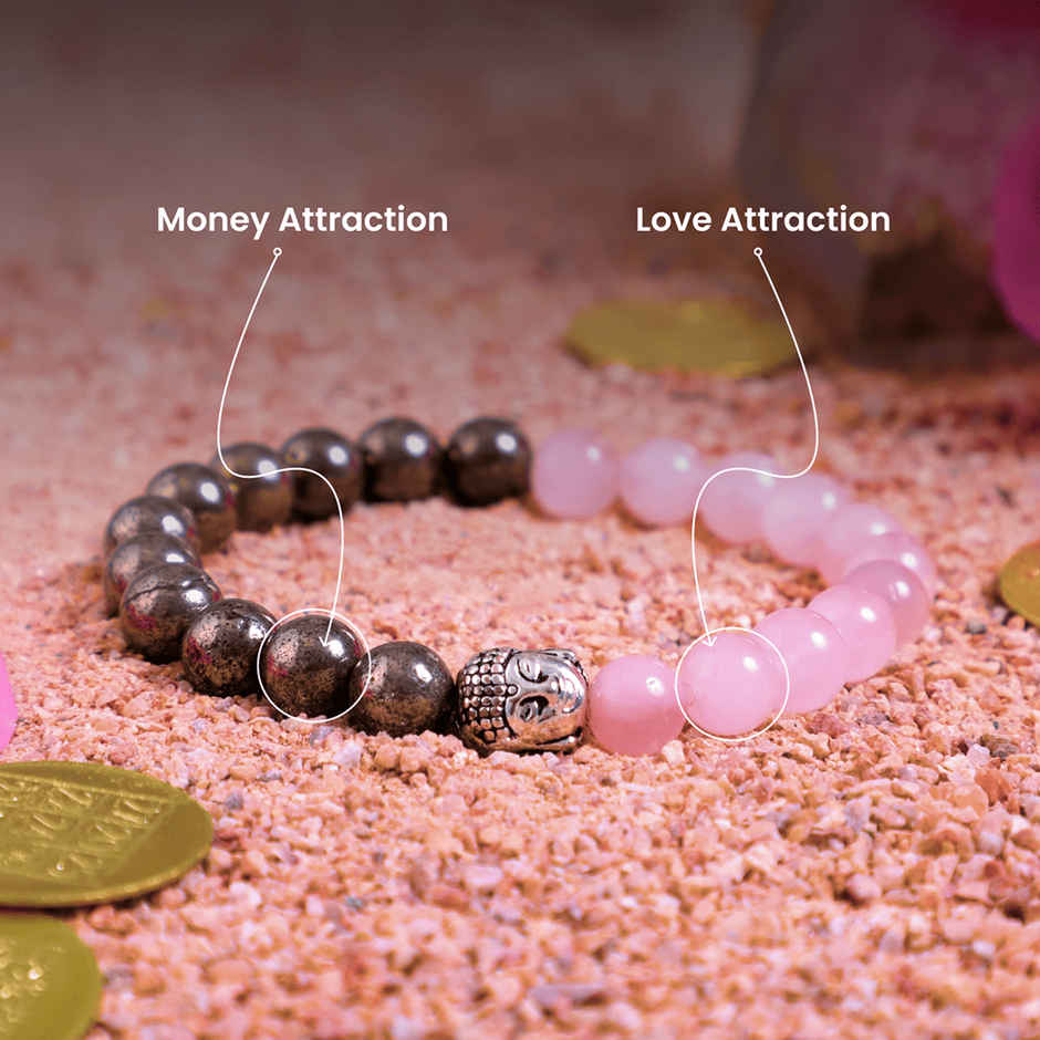 Astroyogi Love & Money (Rose Quartz & Raw Pyrite )