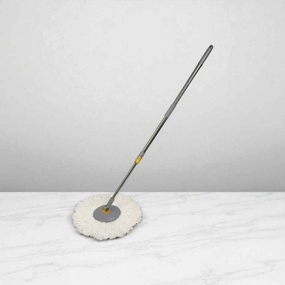 Esquire 360 Bucket Spin Mop Stick | Grey With Microfiber Refill