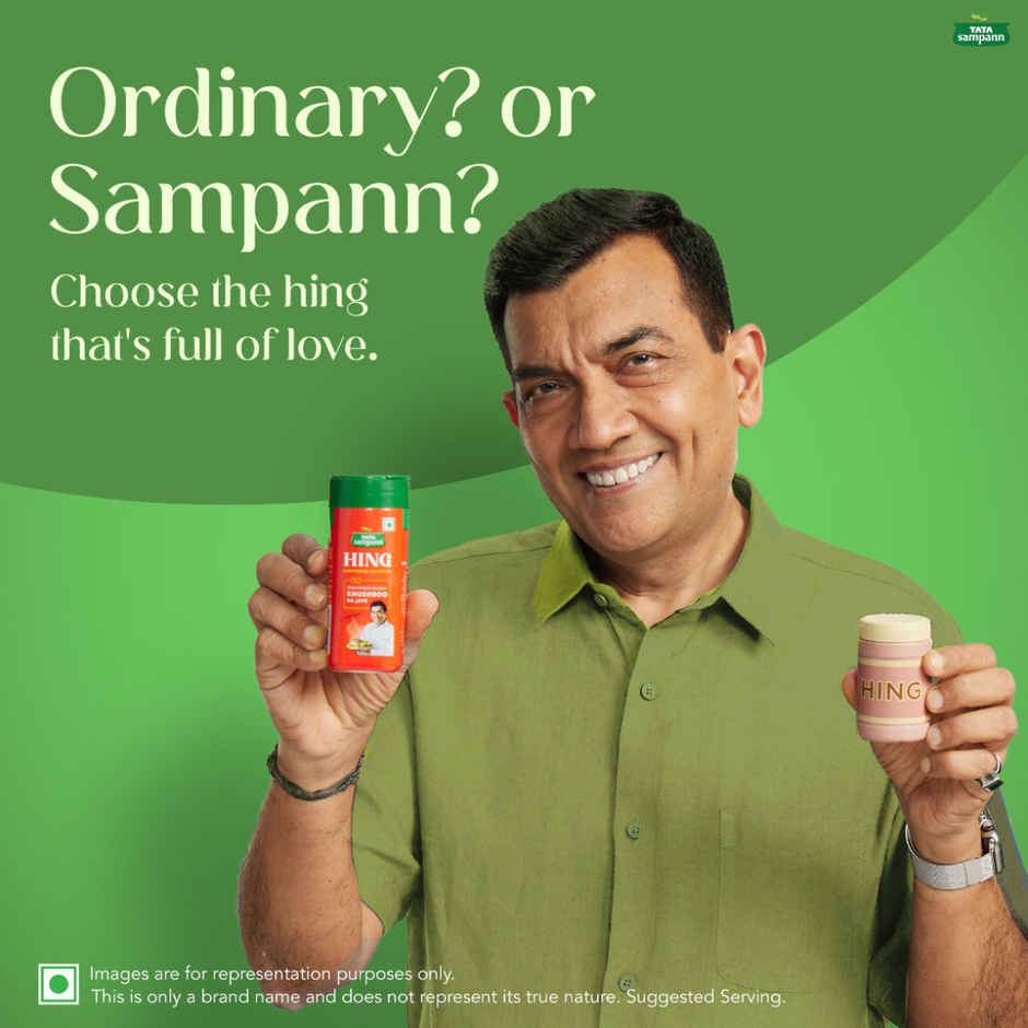 Tata Sampann Hing, Compounded Asafoetida | Bandhani Hing, Strong Flavour & Aroma