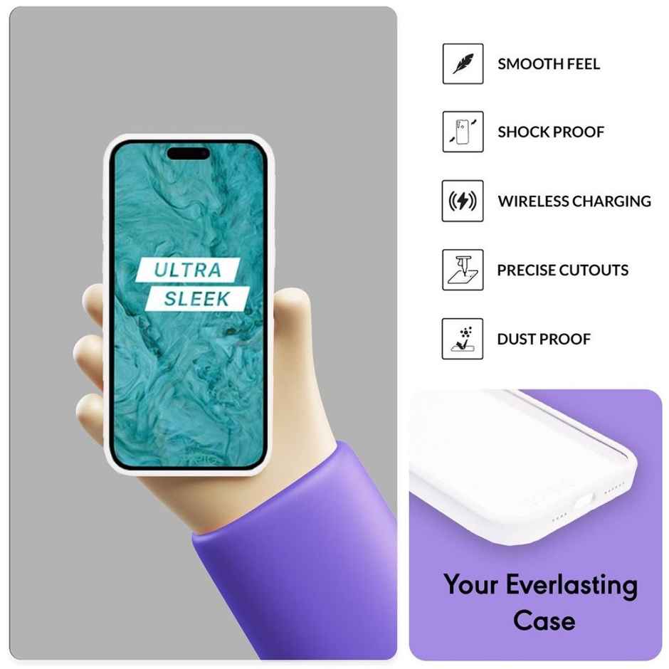 Sprig Liquid Silicone Back Cover for Apple Iphone 14 Plus - White | MagSafe Compatible