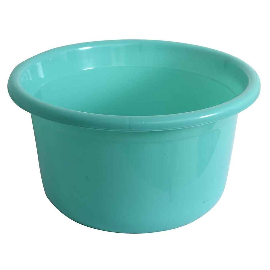 Kuber Industries 25L Unbreakable Plastic Bath/Washing Tub | Multipurpose | Green