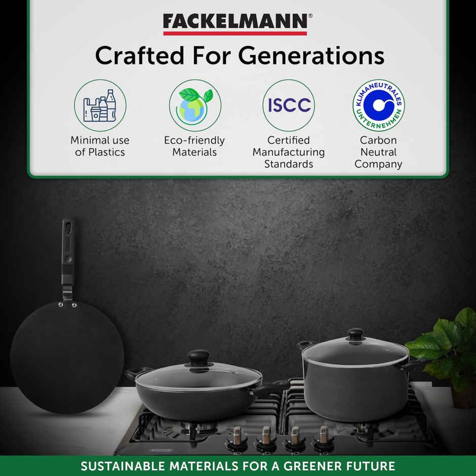 Fackelmann Quartz Nonstick Dosa Tawa Full Flat 30 cm, German Tech, Induction, Dosa Tava, Chila 1.0 PIECE