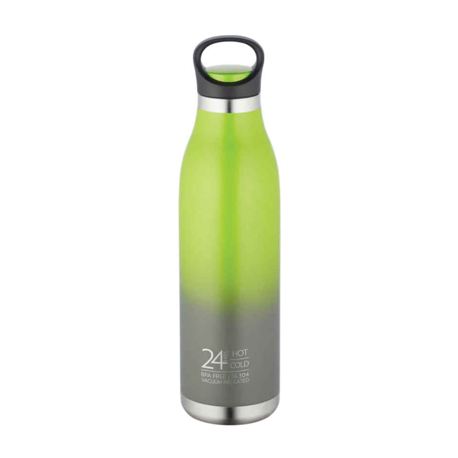 Borosil Stainless Steel Hydra Colourcrush Vacuum Insulated Flask Water Bottle | 700 ml | Green
