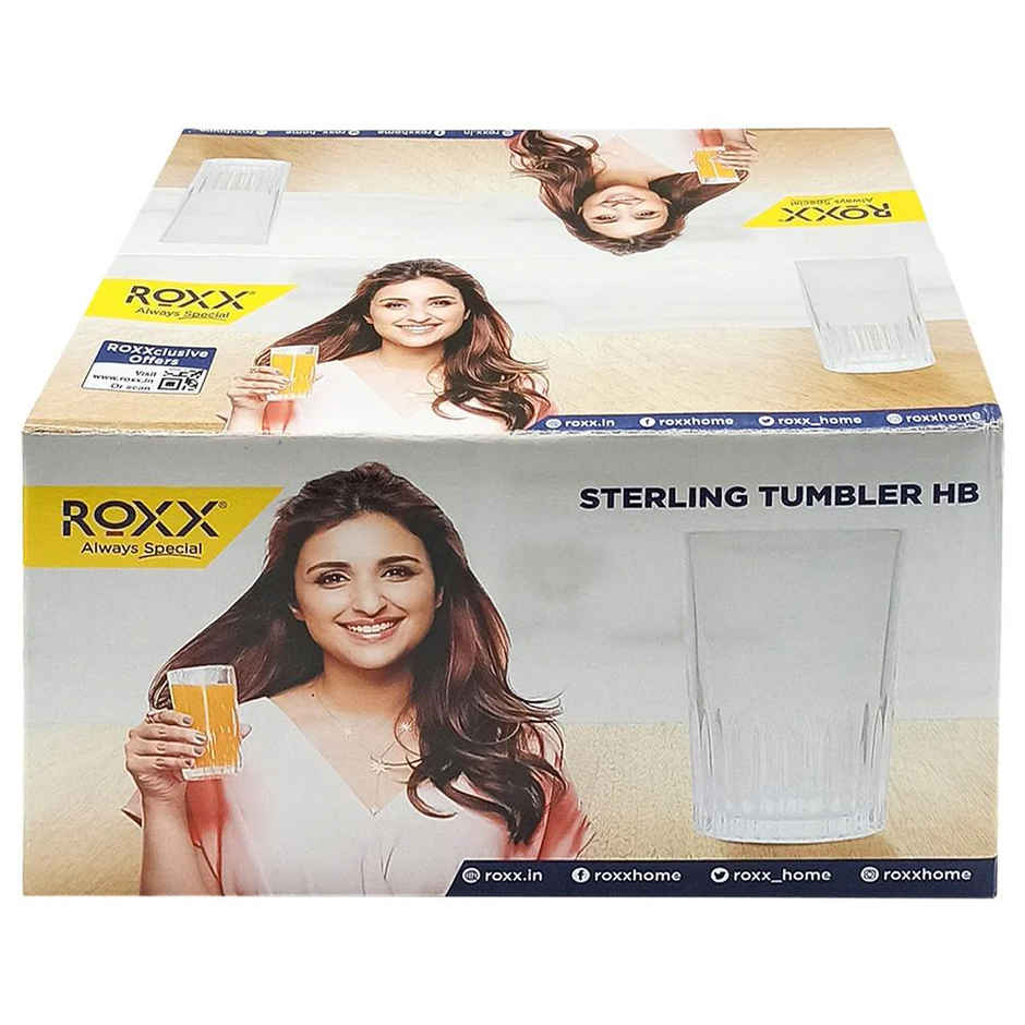 Roxx Ariana HB Tumbler Glass - 265 ml | Pack of 6