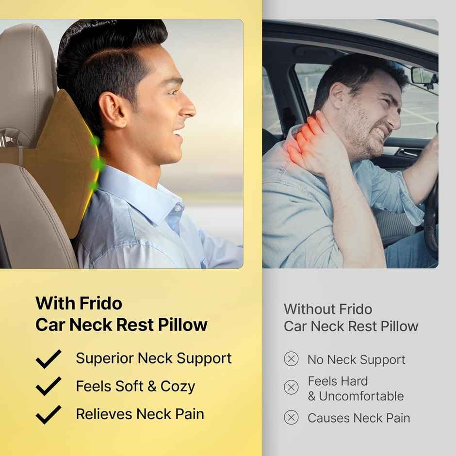 Frido Ultimate Car Neck Rest Pillow - Tan