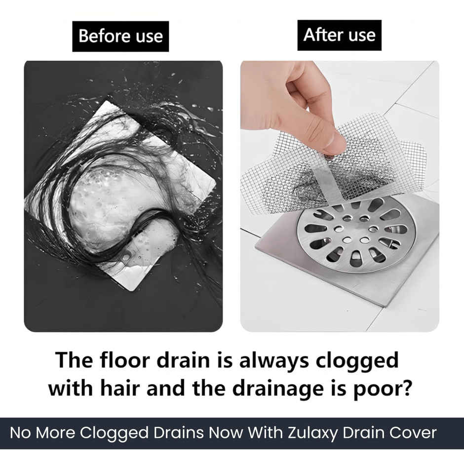 Zulaxy Disposable Drain Hair Catcher & Strainer Cover for Bathroom