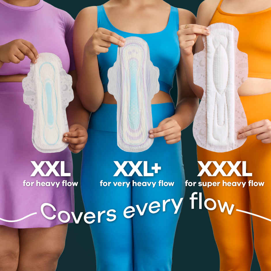 Whisper Bindazzz Nights Sanitary Pads | XXL+ | 16 pcs