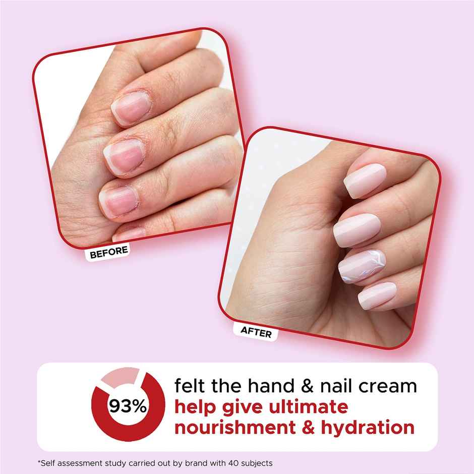 Puresense Strawberry Slush Non-Sticky Hand And Nail Cream Infused With Biotin, Glycerin