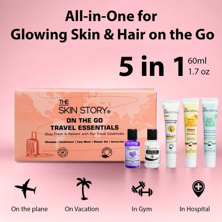 The Skin Story On-The-Go Travel Kit Bath and Body Pack For Men & Women