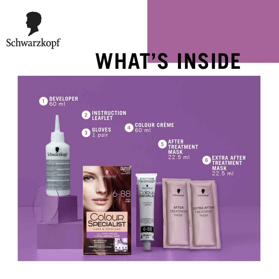 Schwarzkopf Colour Specialist Permanent Hair Colour 6-88 Rich Ruby