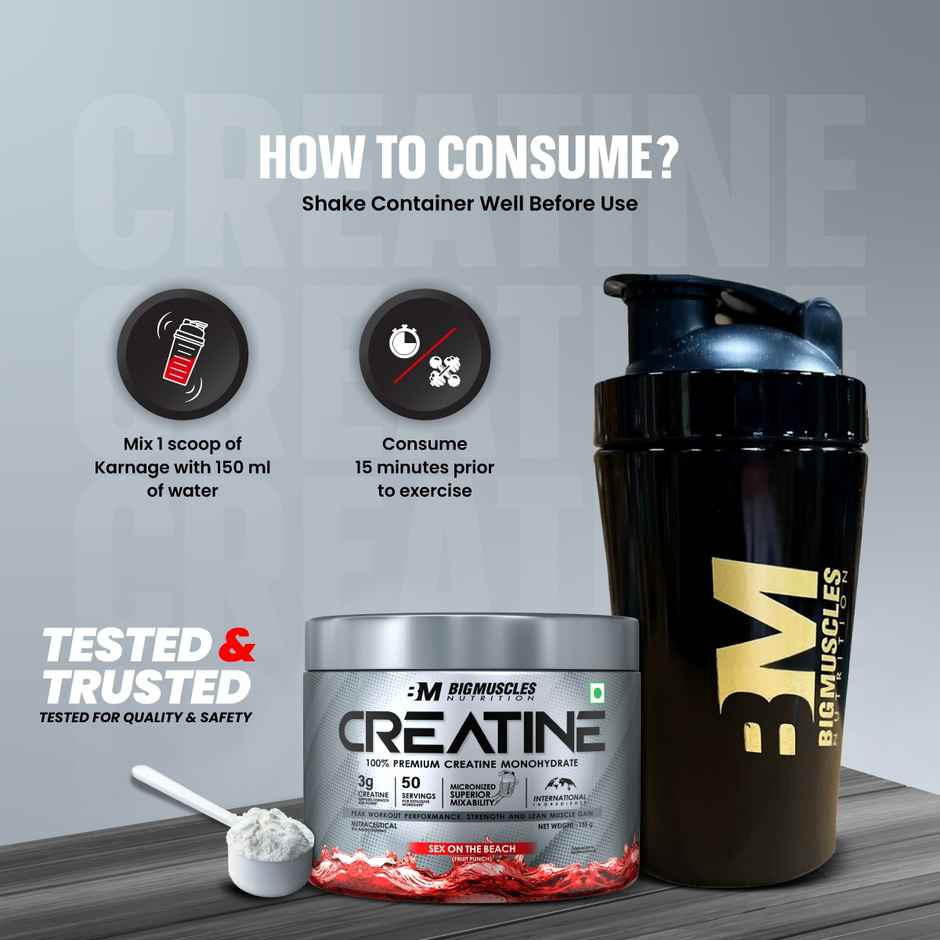 Big Muscles Nutrition Creatine | Sex On The Beach| Pure Creatine Monohydrate