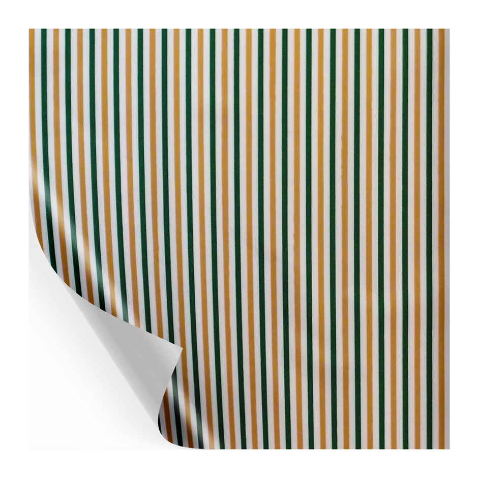 Paperpep Lines Print | Plastic Gift Wrapping Papers | Yellow and Green | 19.75 x 27.5 in