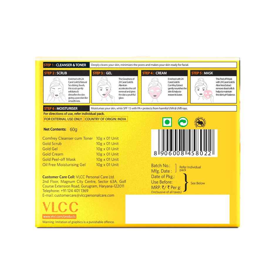 VLCC Gold Facial Kit For Luminous & Radiant Complexion