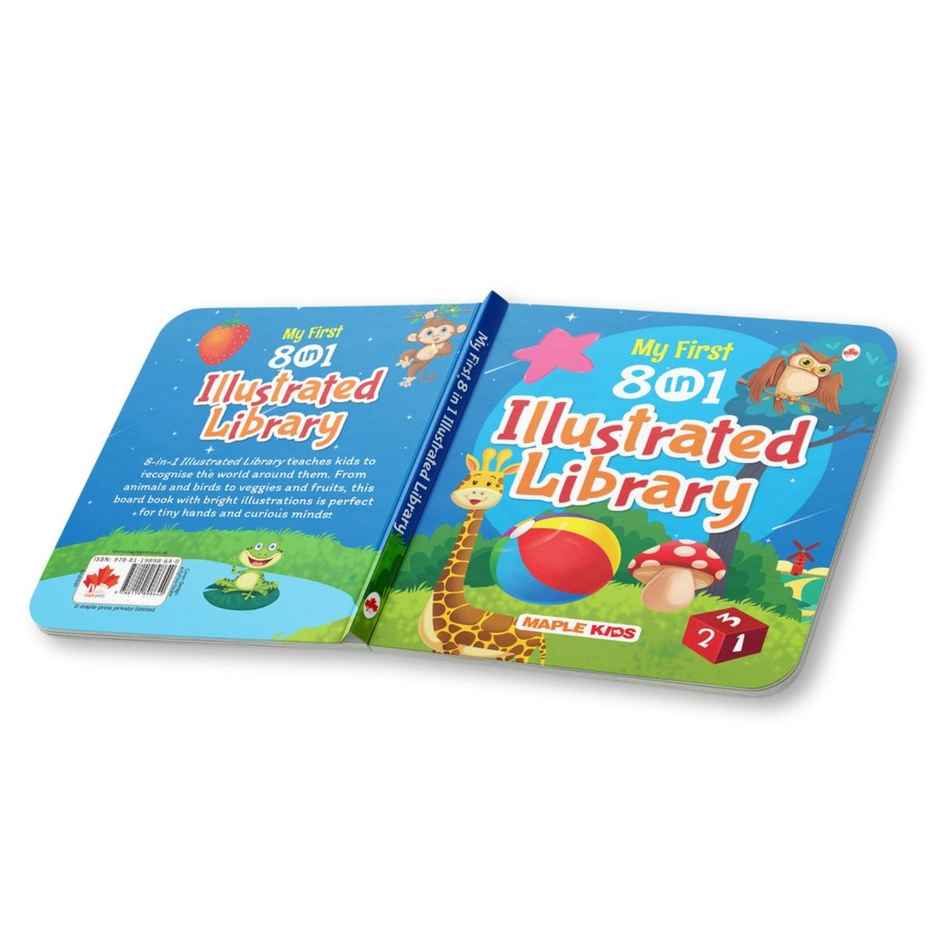 My First 8-In-1 Illustrated Library | Alphabet | Numbers | Animals | Shapes | Age 0-2