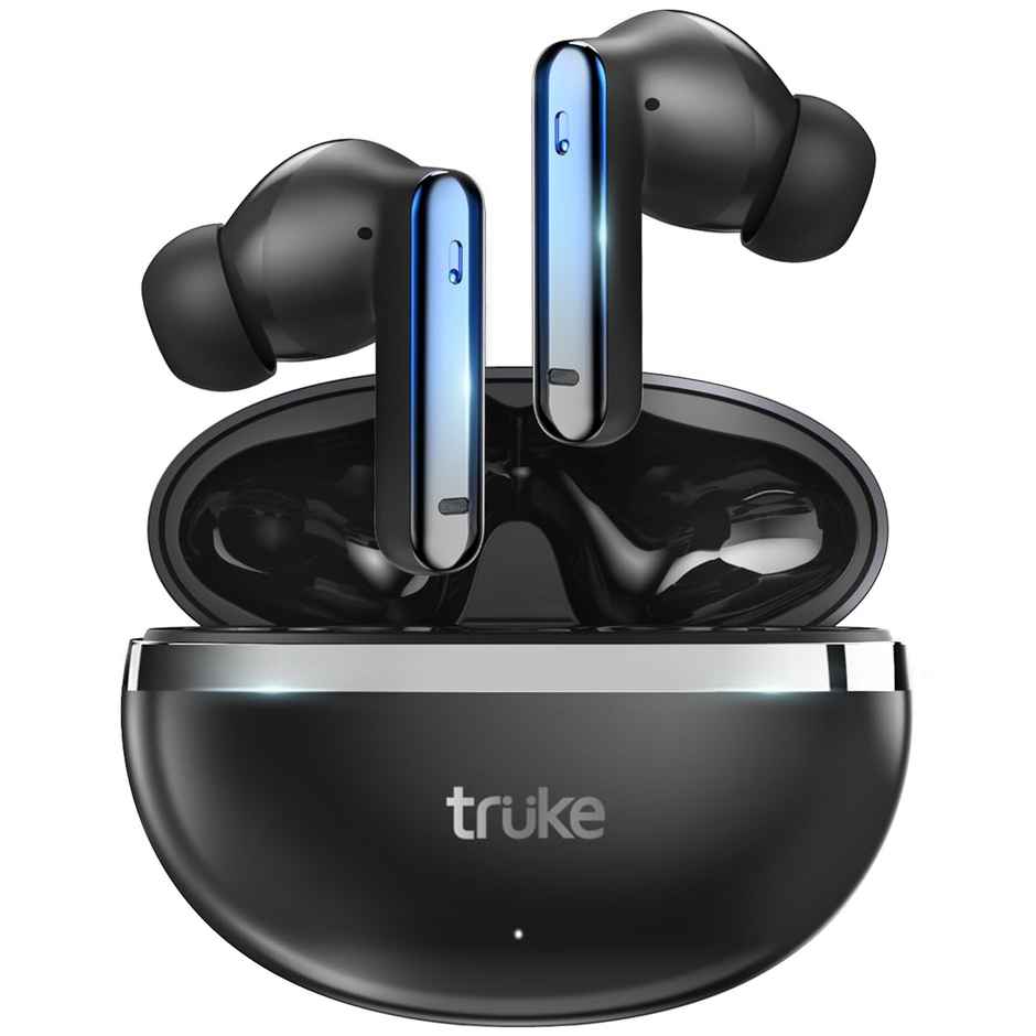 truke Buds Q1 Lite Truly Wireless Bluetooth Earbuds with 4Mic ENC, 48H Battery - MetalBlack